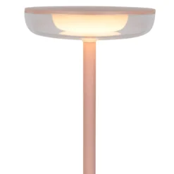 LED-Akku-Terrassenleuchte Pasi, rosa Höhe 26 cm Metall Touch