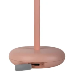 LED-Akku-Terrassenleuchte Pasi, rosa Höhe 26 cm Metall Touch