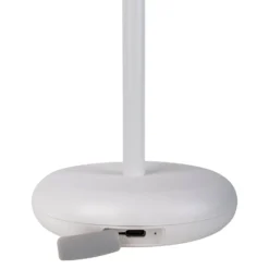 LED-Akku-Terrassenleuchte Pasi, weiß Höhe 26 cm Metall Touch