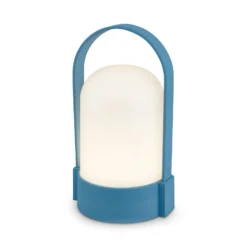 LED-Akku-Tischlampe ASA, taubenblau, Höhe 15,5 cm, IP44