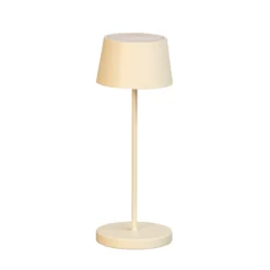 LED-Akku-Tischlampe Asena Pro sandbeige, 30 cm Metall IP54