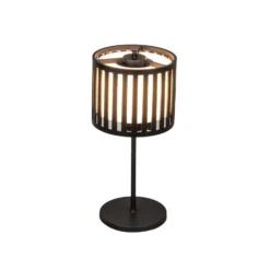 LED-Akku-Tischlampe Bottle, schwarz, Alu, IP54, Dimmer, CCT