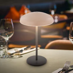 LED-Akku-Tischlampe Brilo unplugged Caxa 30, beige/anthrazit