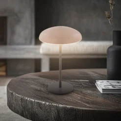 LED-Akku-Tischlampe Brilo unplugged Caxa 30, beige/anthrazit