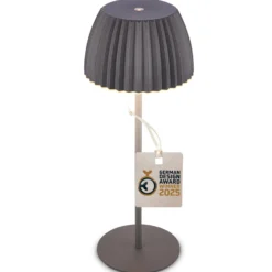 LED-Akku-Tischlampe Brilo unplugged Riffle, 36 cm, anthrazit