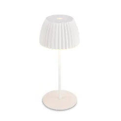 LED-Akku-Tischlampe Brilo unplugged Riffle, 20 cm, weiß