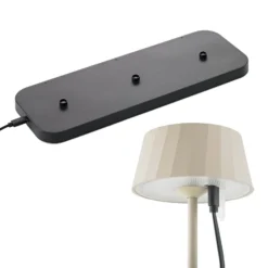 LED-Akku-Tischlampe Facetta, 3er-Set, beige, 22 cm, IP44