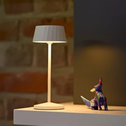 LED-Akku-Tischlampe Facetta, 3er-Set, weiß, 22 cm, IP44