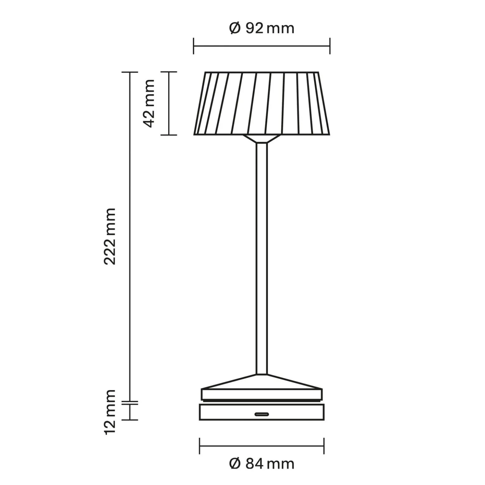 LED-Akku-Tischlampe Facetta, schwarz, 22 cm, Metall CCT IP44