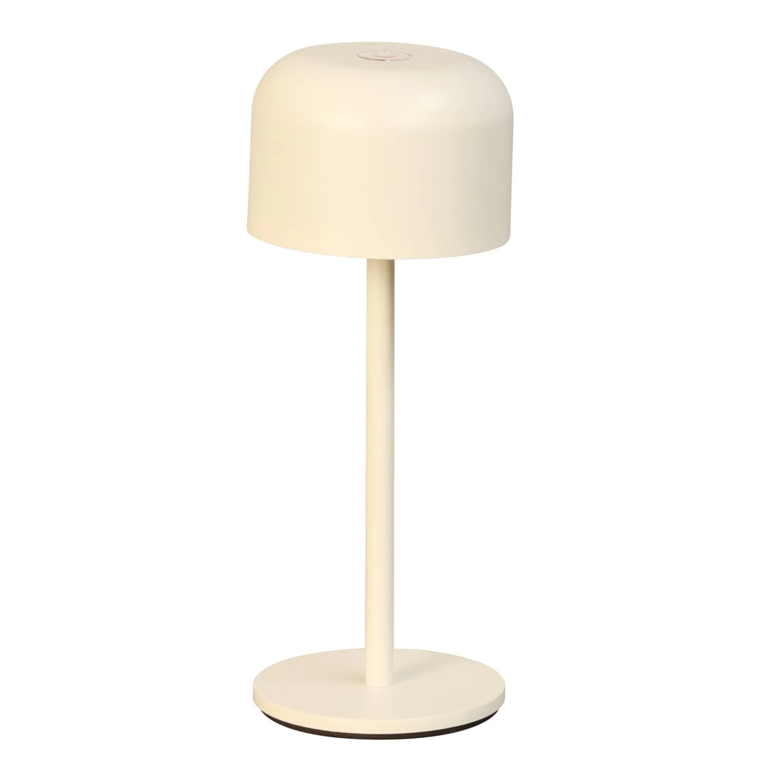 LED-Akku-Tischlampe Finley sandbeige Höhe 22 cm Metall, IP54