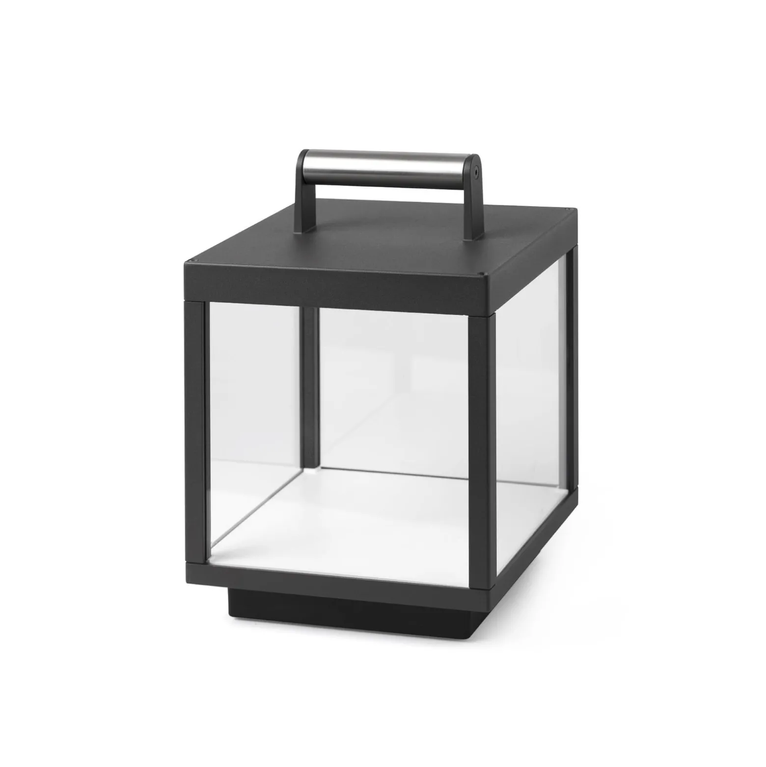 LED-Akku-Tischlampe Kerala, dunkelgrau, Alu, Höhe 26,8 cm