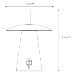 LED-Akkutischlampe La Donna, weiß, Aluminium, dimmbar