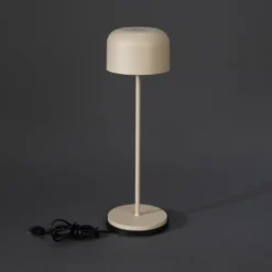 LED-Akku-Tischlampe Lille, Höhe 36 cm, sandfarben, IP54, USB