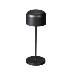 LED-Akku-Tischlampe Lille, Höhe 20 cm, schwarz, IP54, USB