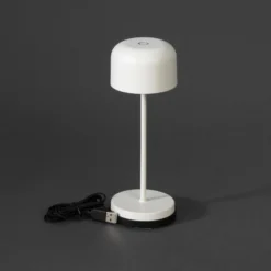 LED-Akku-Tischlampe Lille, Höhe 20 cm, weiß, IP54, USB