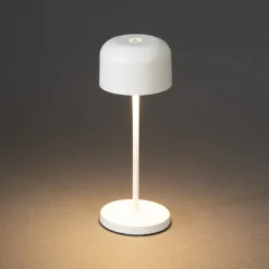 LED-Akku-Tischlampe Lille, Höhe 20 cm, weiß, IP54, USB