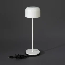 LED-Akku-Tischlampe Lille, Höhe 36 cm, weiß, IP54, USB