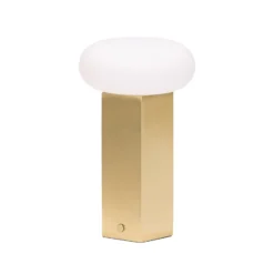 LED-Akku-Tischlampe LOW, messingfarben, Höhe 20 cm, Metall
