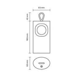 LED-Akku-Tischlampe Lunari, goldfarben 16 cm Metall CCT IP44