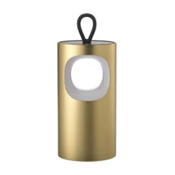 LED-Akku-Tischlampe Lunari, goldfarben 16 cm Metall CCT IP44