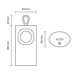 LED-Akku-Tischlampe Lunari, schwarz, 16 cm, Metall, CCT IP44