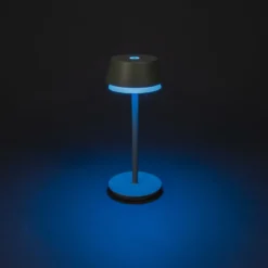 LED-Akku-Tischlampe Lyon, grün/grau, IP54, Dimmer, CCT, RGB