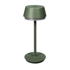 LED-Akku-Tischlampe Lyon, grün/grau, IP54, Dimmer, CCT, RGB