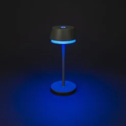 LED-Akku-Tischlampe Lyon, grün/grau, IP54, Dimmer, CCT, RGB