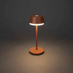 LED-Akku-Tischlampe Lyon, terracotta, IP54, Dimmer, CCT, RGB