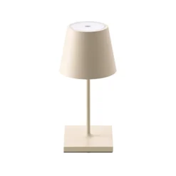 LED-Akkutischlampe Nuindie mini, USB-C, beige, IP54, dimmbar