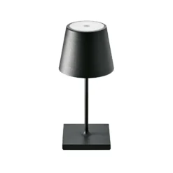 LED-Akkutischlampe Nuindie mini, USB-C, schwarz, IP54, dimm.