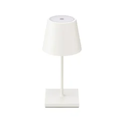 LED-Akkutischlampe Nuindie mini, USB-C, weiß, IP54, dimmbar