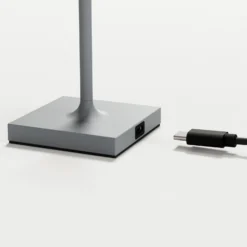 LED-Akkutischlampe Nuindie pocket, grau, IP54, dimmbar