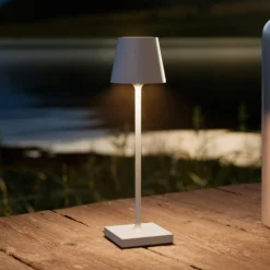LED-Akkutischlampe Nuindie pocket, grau, IP54, dimmbar
