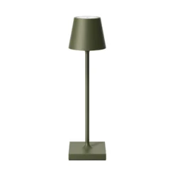 LED-Akkutischlampe Nuindie pocket, tannengrün, IP54, dimmbar