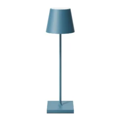 LED-Akkutischlampe Nuindie, USB-C, blau, IP54, dimmbar
