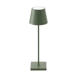 LED-Akkutischlampe Nuindie, USB-C, tannengrün, IP54, dimmbar