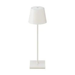 LED-Akkutischlampe Nuindie, USB-C, weiß, IP54, dimmbar