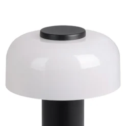 LED-Akku-Tischlampe Ponente, Ø 16 cm, schwarz/weiß, CCT