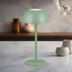LED-Akku-Tischlampe Ricardo, grün, Höhe 30 cm, Kunststoff