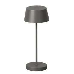 LED-Akku-Tischlampe Sienna Pro, sandgrau, 24 cm, Metall IP54