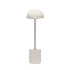 LED-Akku-Tischlampe Taten, sandfarben, Höhe 30 cm, Metall