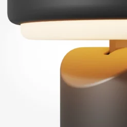 LED-Akku-Tischlampe Topo, schwarz, Höhe 20 cm, Metall Dimmer