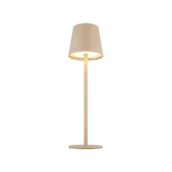 LED-Akku-Tischlampe Vannie, sandfarben, Höhe 36 cm, IP44