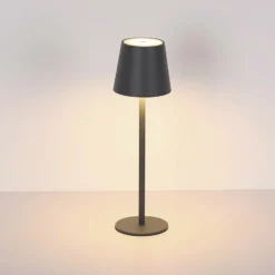 LED-Akku-Tischlampe Vannie, schwarz, Höhe 36 cm, IP44