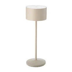 LED-Akku-Tischlampe Veluna, beige, Höhe 25 cm, IP44, dim CCT