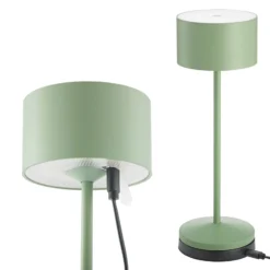 LED-Akku-Tischlampe Veluna, grün, Höhe 25 cm, IP44, dim, CCT