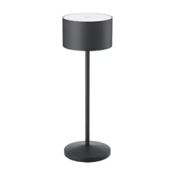 LED-Akku-Tischlampe Veluna, schwarz, Höhe 25 cm IP44 dim CCT