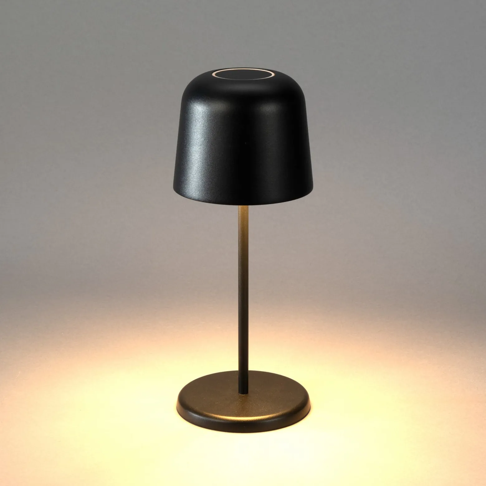 LED-Akku-Tischleuchte Biot, schwarz, Höhe 30 cm, IP54, USB