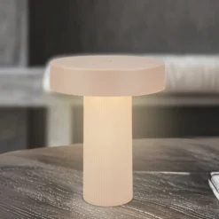 LED-Akku-Tischleuchte Bito, beige/beige, Höhe 20 cm, IP44